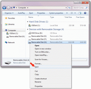  click on your USB flash Drive and select “Eject” to safely remove it from your computer.