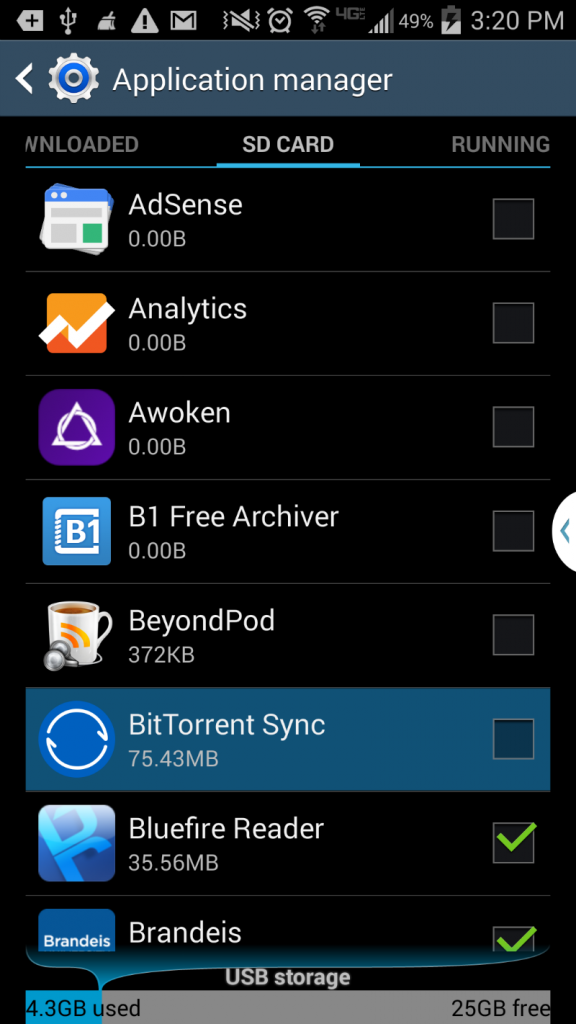 application management menu and view the downloaded apps on your phone.